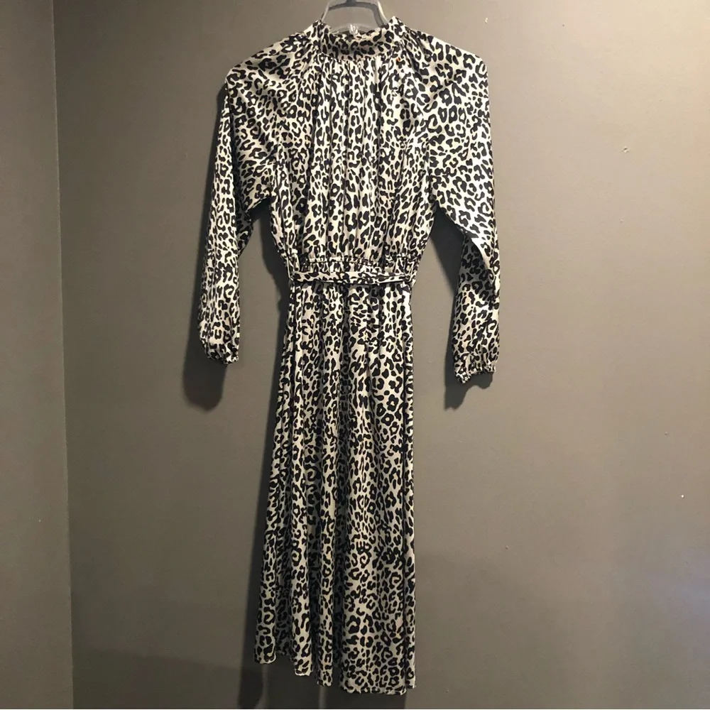 Loft Cheetah Animal Print Dress, 4 - Picture 4 of 7